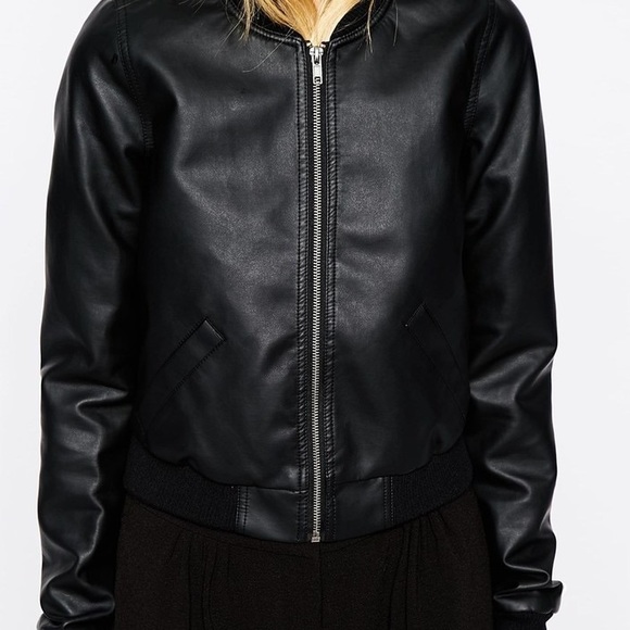 Noisy May Pleather Bomber - Picture 7 of 7